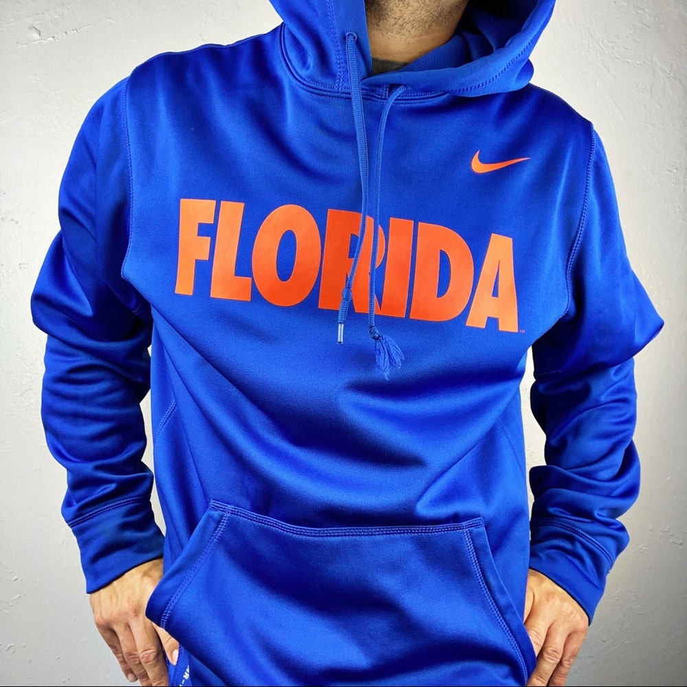 Florida Gators Nike Dri Fit Hoodie Blue Orange MED